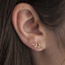 14KT Rose Gold Diamond Ivy Stud Earrings