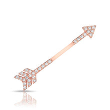 14KT Rose Gold Diamond Open Arrow Ear Cuff