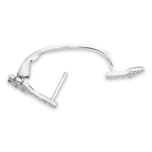 14KT White Gold Diamond Open Arrow Ear Cuff
