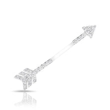 14KT White Gold Diamond Open Arrow Ear Cuff
