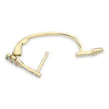 14KT Yellow Gold Diamond Open Arrow Ear Cuff