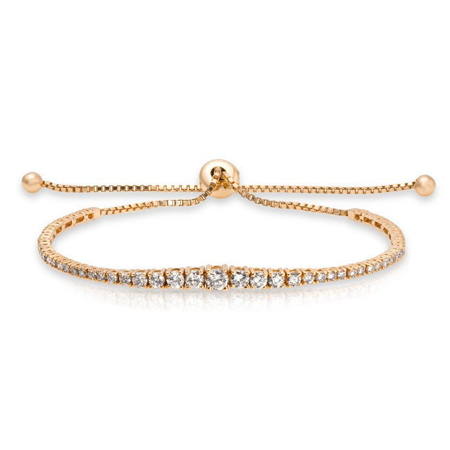 14KT Yellow Gold Diamond Tie Back Bracelet