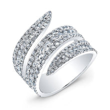 18KT White Gold Diamond Serpent Ring
