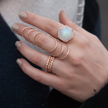 14KT Yellow Gold Pyramid Stacking Ring