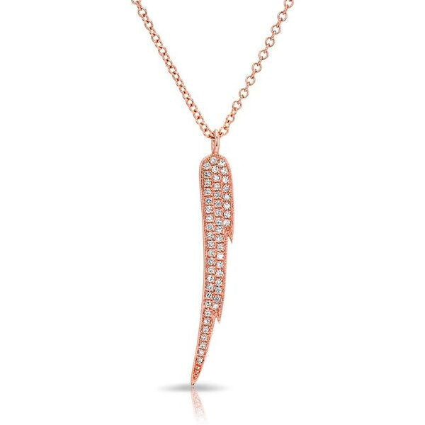 14KT Rose Gold Diamond Bolt Necklace