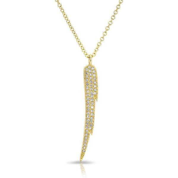 14KT Yellow Gold Diamond Bolt Necklace