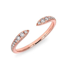 14KT Rose Gold Diamond Pierce Ring