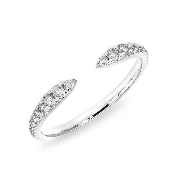 14KT White Gold Diamond Pierce Ring