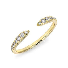 14KT Yellow Gold Diamond Pierce Ring