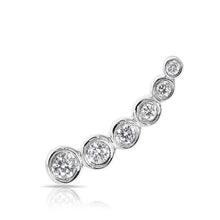 14KT White Gold Diamond Mini Shooting Star Ear Cuff