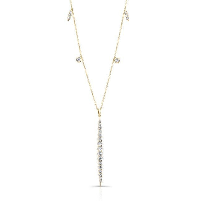 14KT Yellow Gold Diamond Luxe Beam Necklace