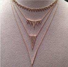 14KT Yellow Gold Diamond Spiked Tiara Necklace