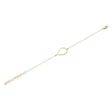 14KT Yellow Gold Diamond Open Pear Bracelet