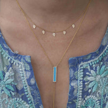 14KT White Gold Diamond Small Tessa Necklace