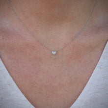 14KT Yellow Gold Diamond Mini Heart Necklace