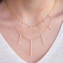 14KT Rose Gold Diamond Base Bar Necklace