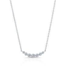 14KT White Gold Bezel Set Diamond Luxe Hazel Necklace