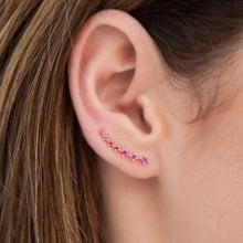14KT Rose Gold Large Ruby Organic Ear Cuff