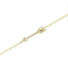 14KT Yellow Gold Diamond Arrow Bracelet