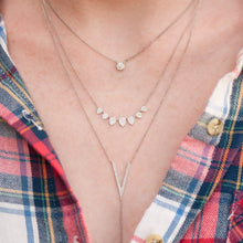 14KT Rose Gold Diamond Rain Drop Necklace