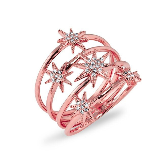 14KT Rose Gold Diamond Fireworks Ring