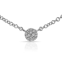 14KT White Gold 5 Mini Diamond Disc Necklace