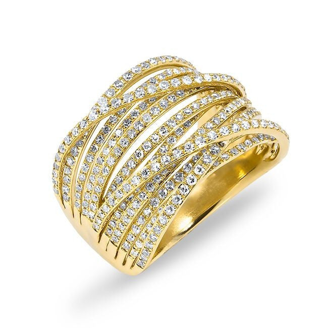 14KT Yellow Gold Diamond Wire Ring