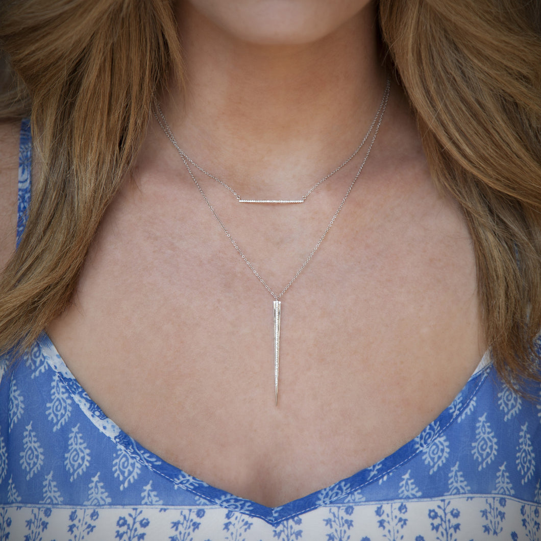 14KT White Gold Diamond Artemis Necklace