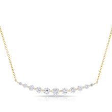 14KT Yellow Gold Diamond Natalia Crescent Necklace