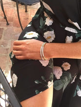 14KT White Gold Diamond Ball Stretch Bangle Bracelet