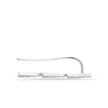 14KT White Gold Triple Triangle Ear Cuff