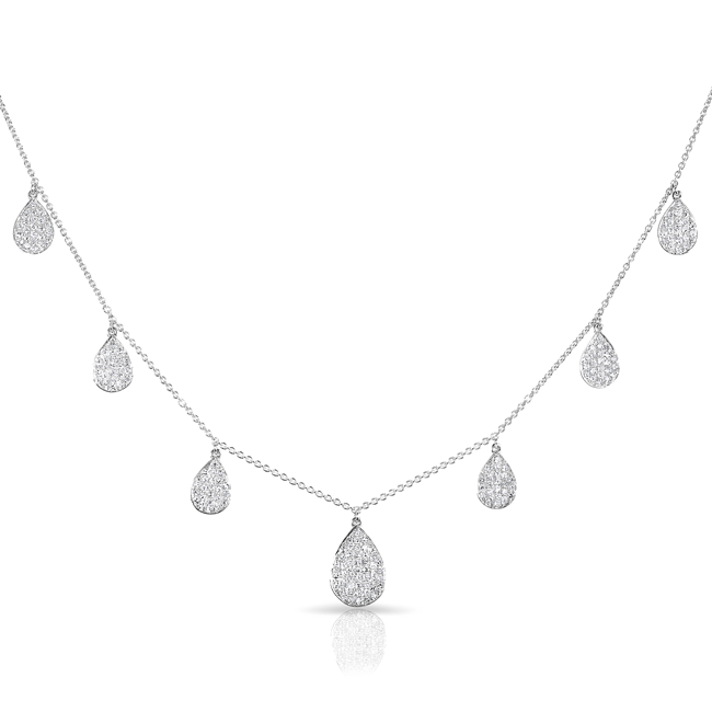14KT White Gold Diamond Medium Tessa Necklace