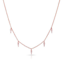 14KT Rose Gold Diamond Pine Necklace