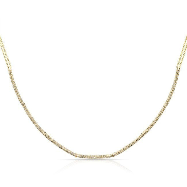 14KT Yellow Gold Diamond Abby Choker Necklace