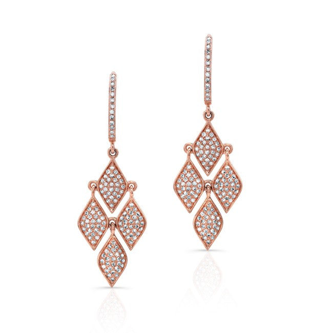 14KT Rose Gold Diamond Mini Marquis Earrings