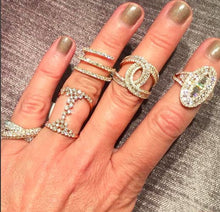 14KT Rose And White Gold Diamond Twist Ring