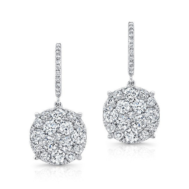 18KT White Gold Diamond Anne Earrings