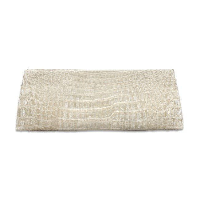 Crocodile AS Clutch - Winter White