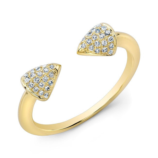 14KT Yellow Gold Diamond Toro Ring