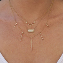 14KT Rose Gold Diamond Chevron Crown Necklace