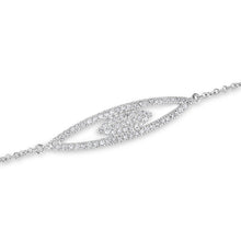 14KT White Open Double Marquis Diamond Bracelet