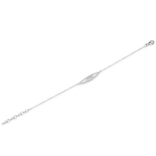 14KT White Open Double Marquis Diamond Bracelet
