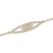 14KT Yellow Gold Open Double Marquis Diamond Bracelet
