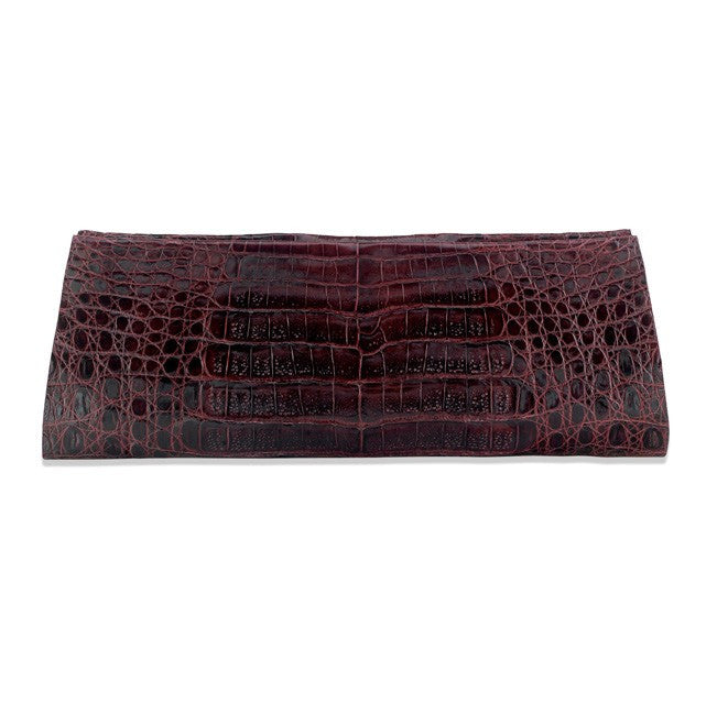 Crocodile AS Clutch - Burgundy