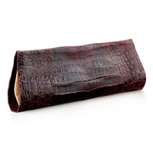 Crocodile AS Clutch - Burgundy