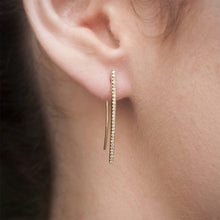 14KT Rose Gold Diamond Mini Wishbone Earrings