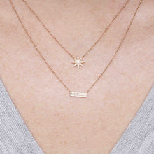 14KT Yellow Gold Diamond Starburst Necklace