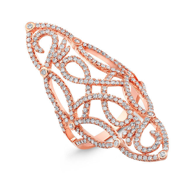 14KT Rose Gold Diamond Taylor Ring