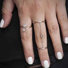 14KT White Gold Diamond Mini Arrow Wrap Ring