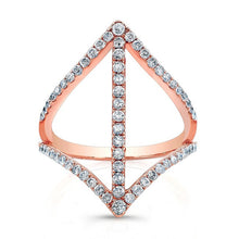 18KT Rose Gold Diamond Spear Ring